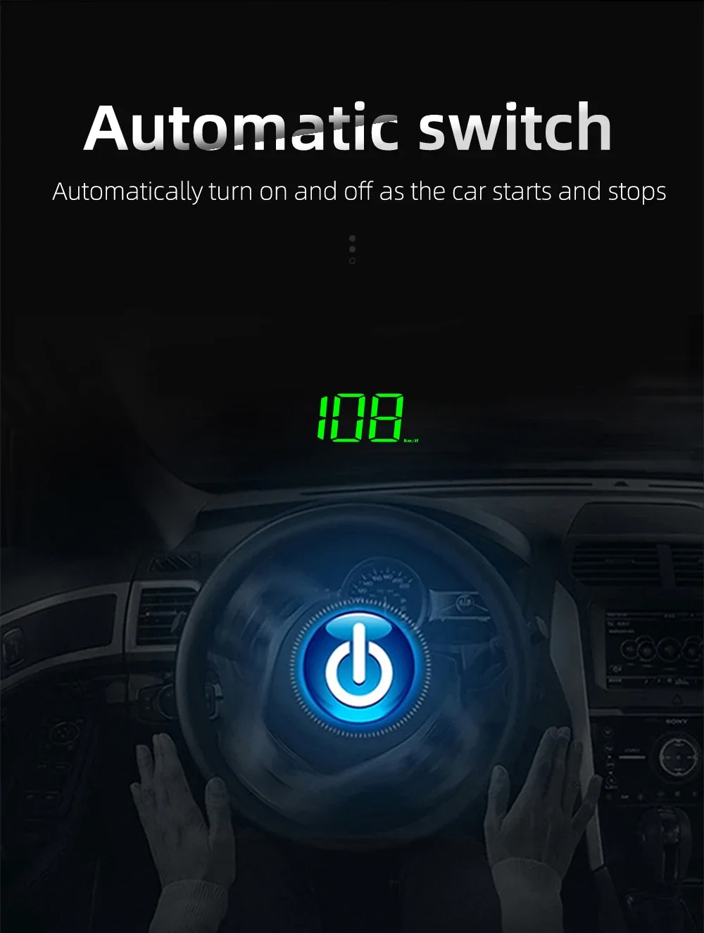 M2 Head-Up-Display Auto-GPS-Tachometer KMH HUD Universelles USB-Kabel Plug & Play GPS & Beidou Dual-Satellitensystem – Detail 16