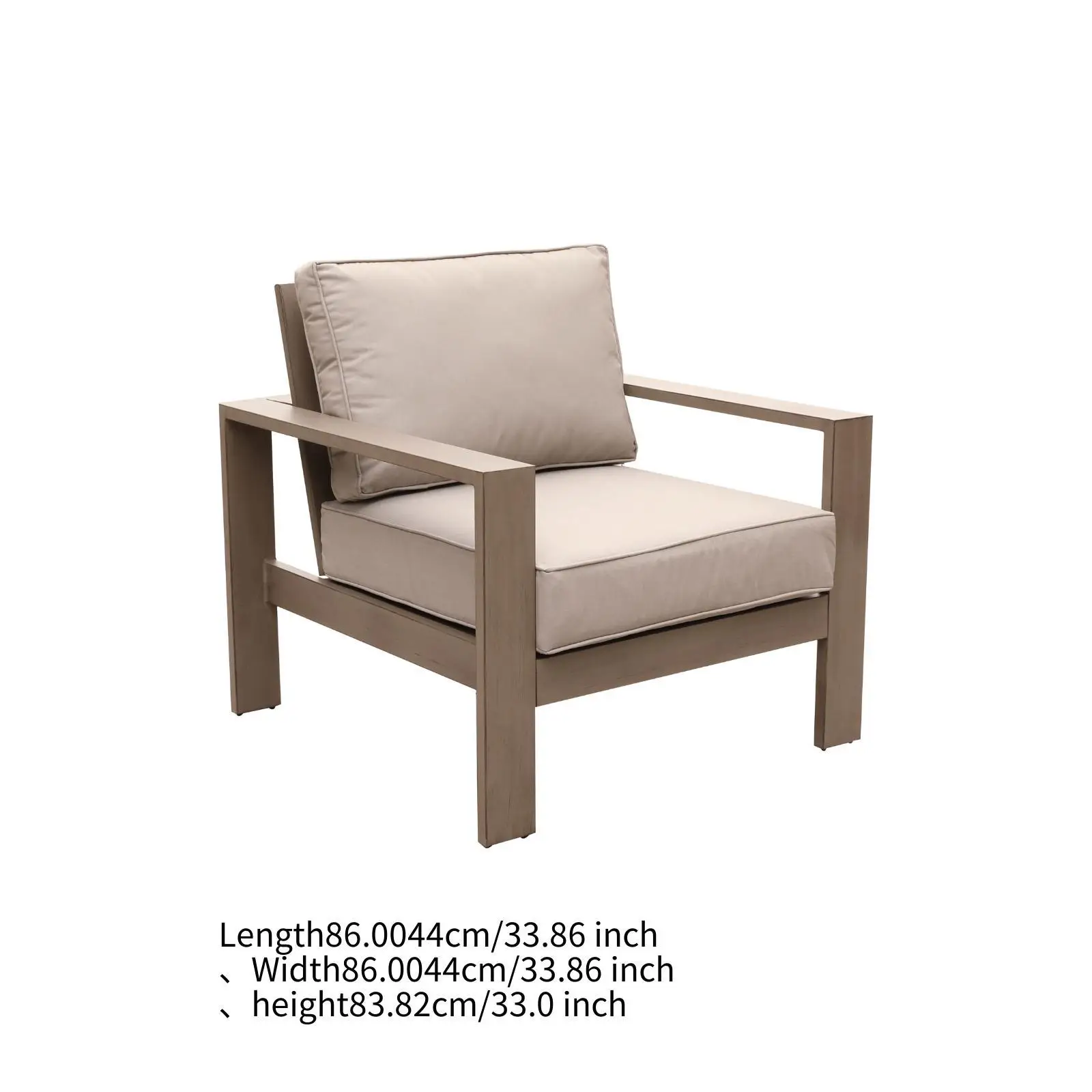 Modern Outdoor Club Chair – Patio Seating with Removable