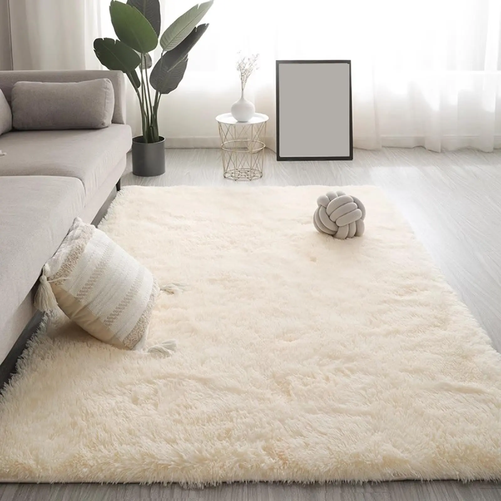 Soft Long Plush Carpets Rectangular Area Rugs Living Room Rug Non-Slip Runner Rug Thick Hall Rugs for Bedroom Cloakroom