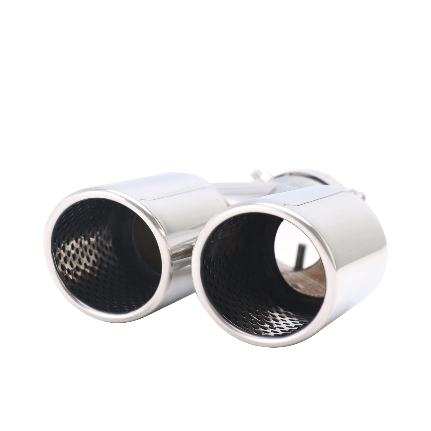 

1PCS stainless steel exhaust tails pipe 63mm to 70mm Dual muffler exhaust tips for universal cars
