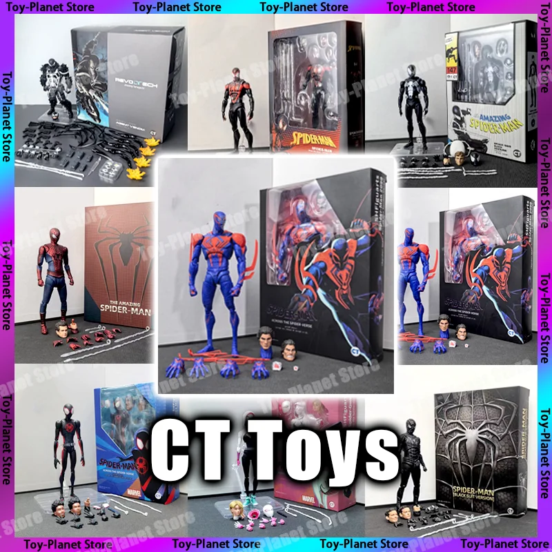 [In Stock] Ct Toys Spiderman 2099 Miles Morales Shf Mafex Agent Venom Amazing Yamaguchi Spider-Man Anime Action Figure Gift Toys