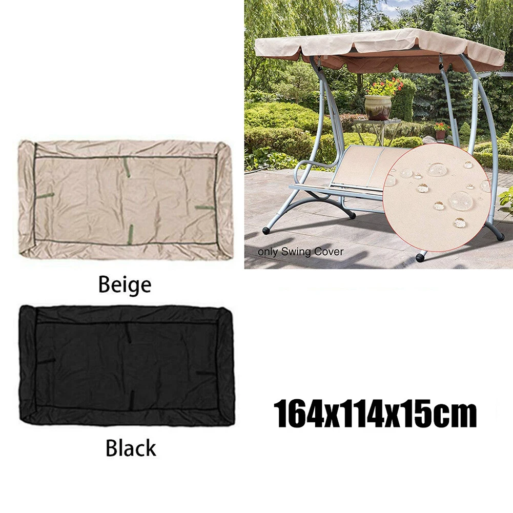 2/3 Seater Swing Cover Garden Cover Waterproof UV Resistant Chair Shade Canopy Dust Courtyard Hammocks Tent Swing Top Cover