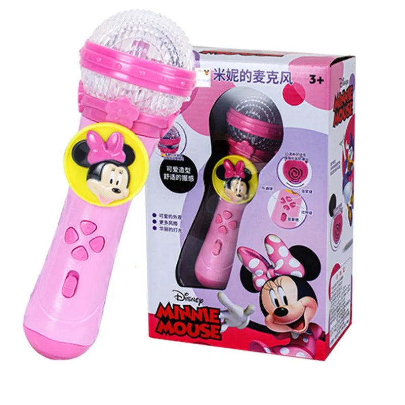 Disney Girls Princess Minnie Singing Microphone Toys Music Kids Frozen Microphone Baby Song Girl Toy Gifts