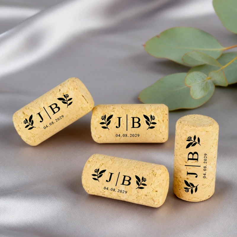 

30/50/100PCS Personalized Wine Corks, Custom Wine Cork, Wedding Gift for Guests, Bridal Shower Gifts, Baptism Gifts for Guests