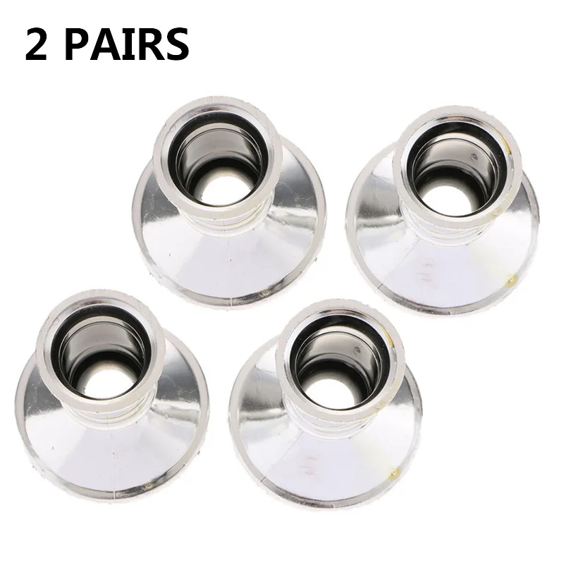 4Pcs Taper Candle Holders Traditional Shape Fits Standard Candlestick Silver Decoration Tea Light