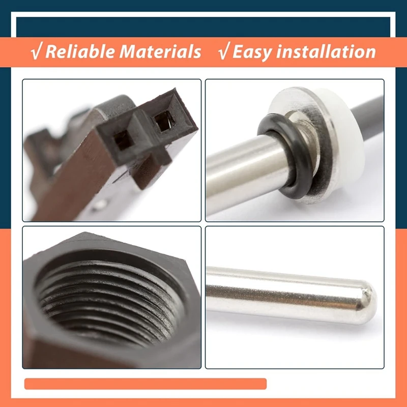 เซ็นเซอร์อ่างน้ำร้อนเต็มรูปแบบสำหรับ Balboa Spa เครื่องทำความร้อนระบบ M7ด้วยสายเคเบิลขนาด24นิ้วอุณหภูมิ/ขีดจำกัดสูงเซ็นเซอร์อ่างน้ำร้อนแทน30042 30382