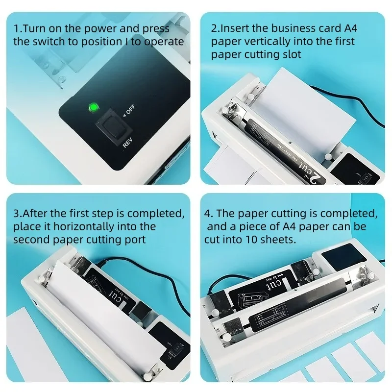 

Электрический резак для визиток формата А4, сверхмощная машина для резки карточек с тонкой настройкой, гильотина для бумаги, триммер для бумаги, офисная электроника