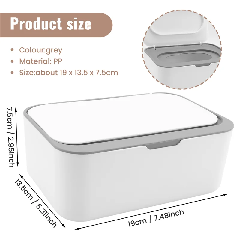 A31Z-Wet Wipe Dispenser,Baby Napkin Storage Box Holder Container Dust-Proof Wet Tissue Box For Home, Office