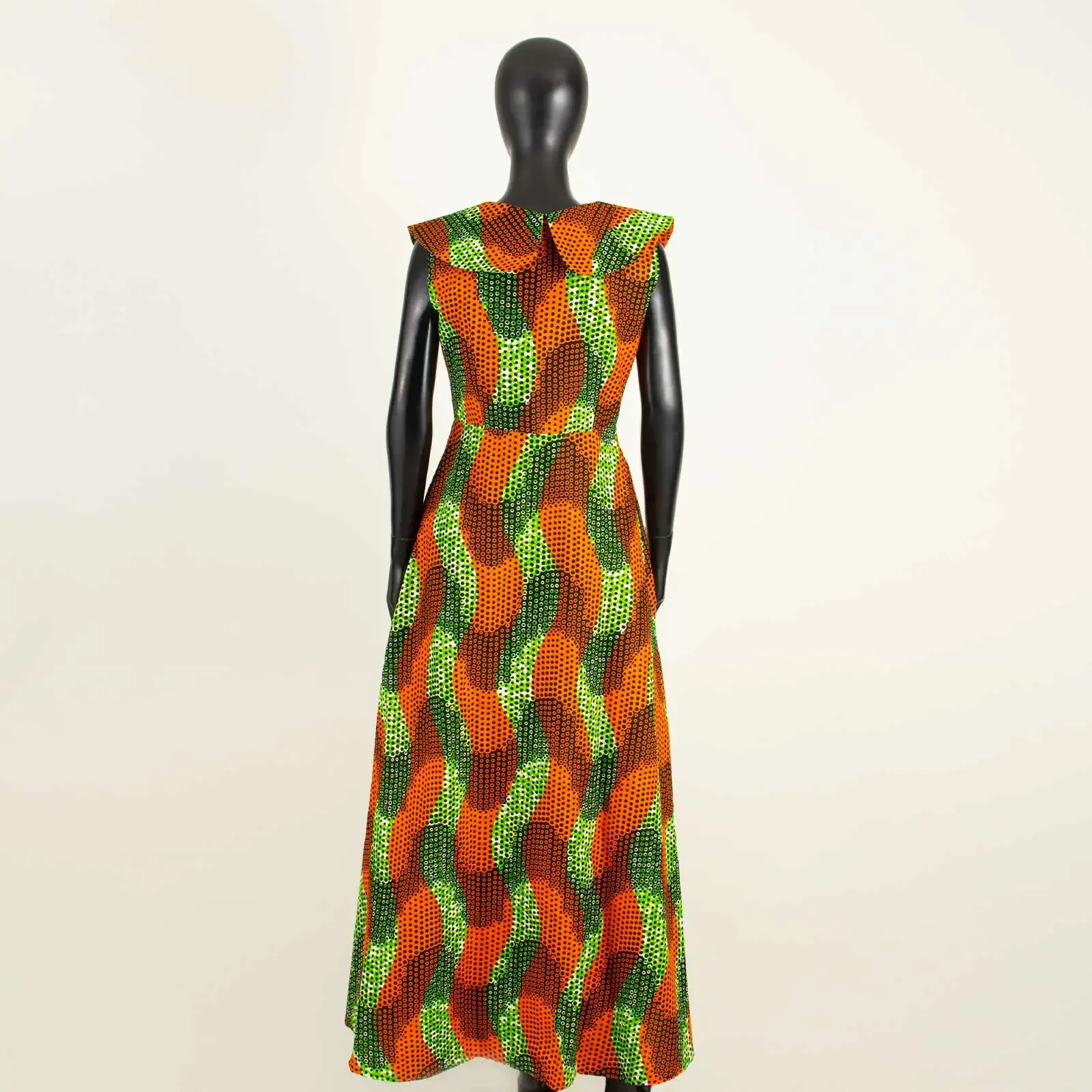 African Maxi Dresses for Women AFRIPRIDE Tailor Made Ankara Print Sleeveless Floor Length Women Casual Cotton Dress A1825088