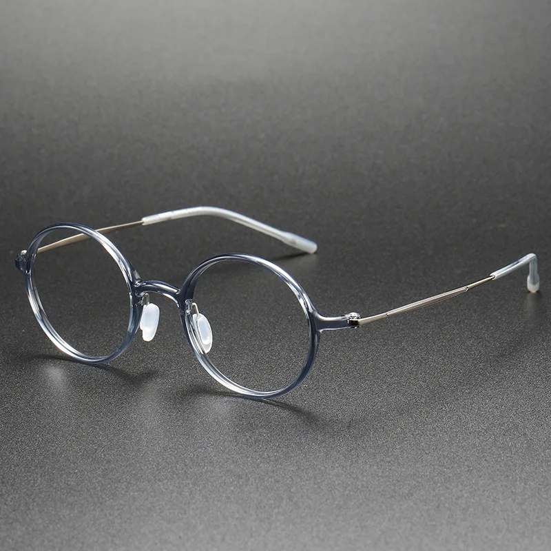 Japan Brand Titanium Glasses Frame Plastic Steel Retro Round Eyeglasses Men Women Myopia Prescription Eyewear Blue Light Lenses image 4