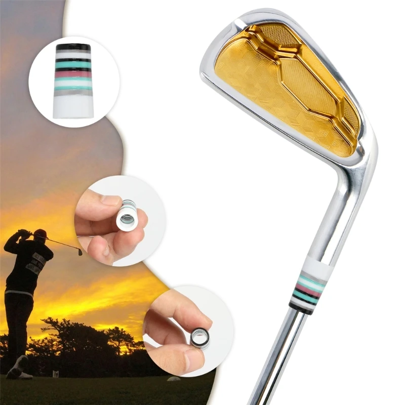 حلقات جولف مدببة مخططة ملونة لأعمدة متوازية مدببة مقاس 0.35 بوصة