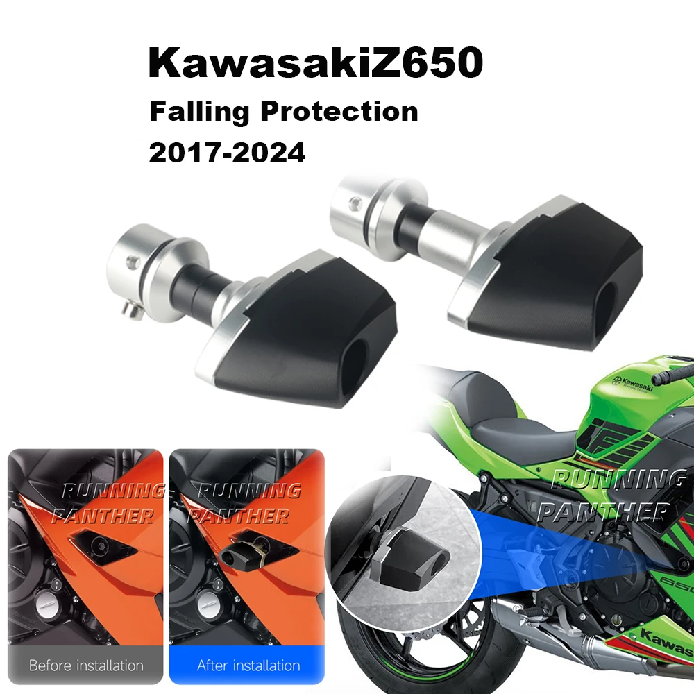 

Для KAWASAKI Z650 Ninja650 2017-2024 защита от падения мотоцикла Рамка слайдер обтекатель защитная накладка защита