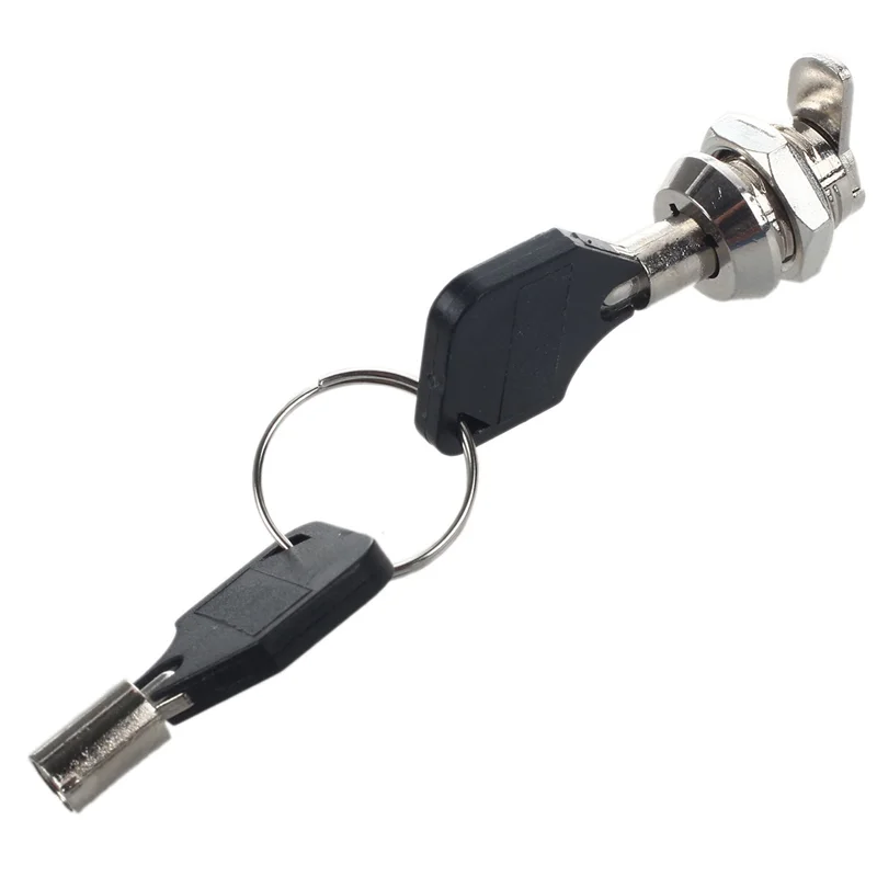 

【Rushed】6Pcs 12Mm Threaded Keyed Quarter Turn Cam Lock For Drawer Box Locker