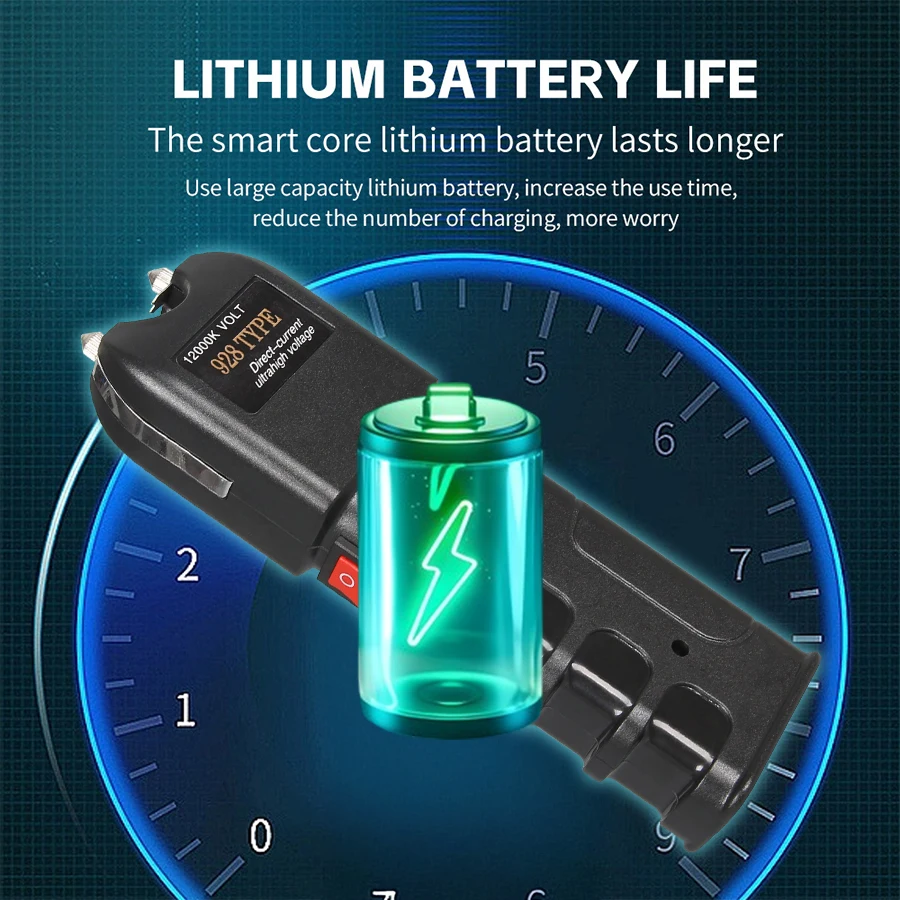 928 tactische zaklamp - krachtig ABS, USB oplaadbaar met raambreker, zelfverdedigingszaklamp met vaste focus