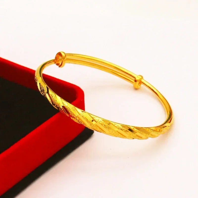 Pulsera de Latón chapado en oro para mujer, joyería de oro y arena de Vietnam, accesorios de moda de pie largo