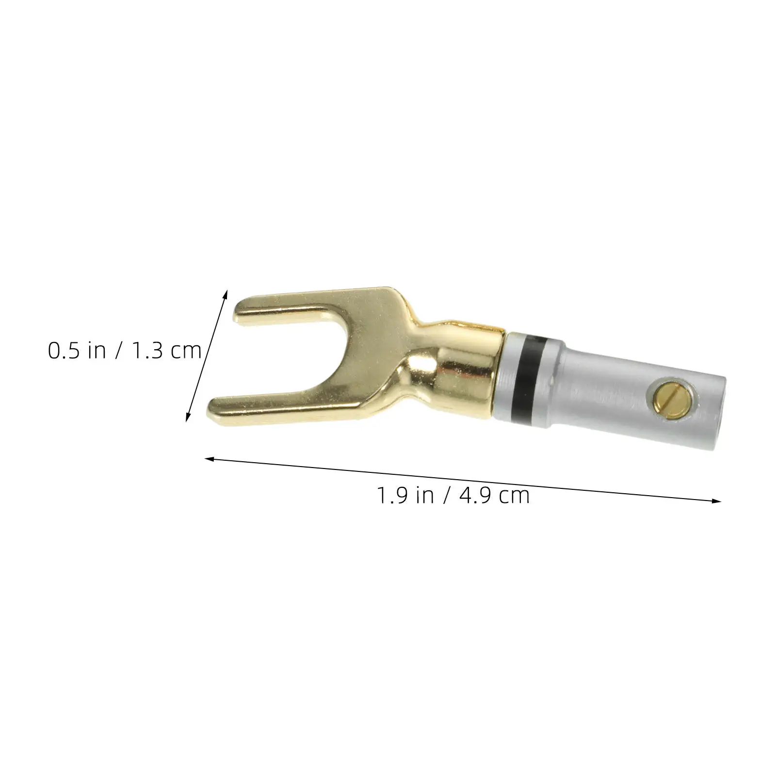 1Pair Speaker Banana Plugs Gold-Plated Copper Spade Terminals Car Audio Binding Post Plugs Speaker Wire Connectors