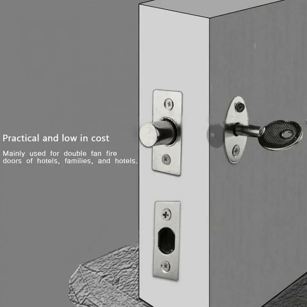 NIEUWE Core Hardware Buis Beveiliging Deur Goed Sloten Voor Brandwerende Escape Insteekgang Gangpad Lock 1 set NIEUWE Stalen Onzichtbare Slot