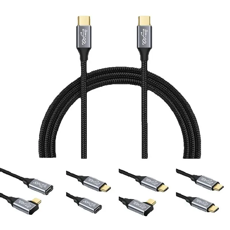 USB C Male To Male Female USB Type C Cable PD100W Fast Charger Cord USB-C 5A Type-c Cable For Xiaomi POCO X3 M3 Samsung Mac IPad