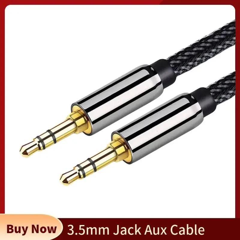 3.5mm Aux Cable Male To Male Audio Cables 3.5 Jack Stereo Plug Braid Shielded Consumer Electronics For Car Earphone 0.5M 1M 5M