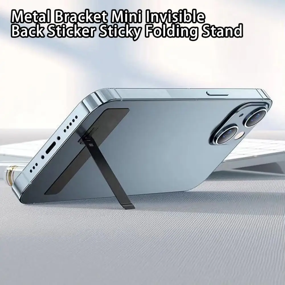 Practical Mobile Phone Bracket Comfortable Grip Foldable Stainless Steel Phone Stand Mobile Phone Accessories