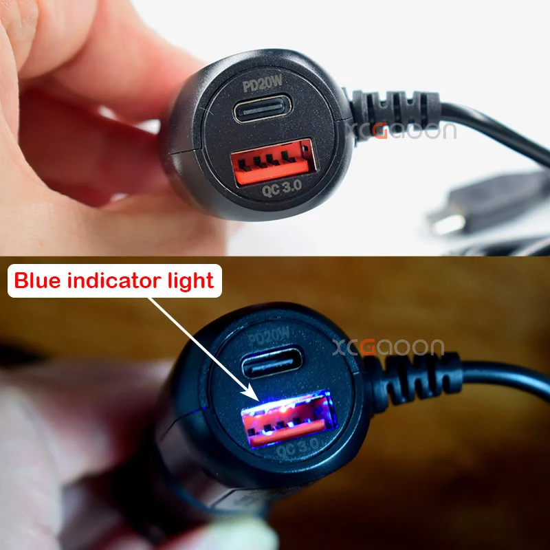 Szybka ładowarka samochodowa 5V 3A Type-C USB QC3.0 z portem Micro Mini Type-C do kamery samochodowej, detektora radarowego, GPS, kamery DVR, 3,5 metra — zdjęcie 6