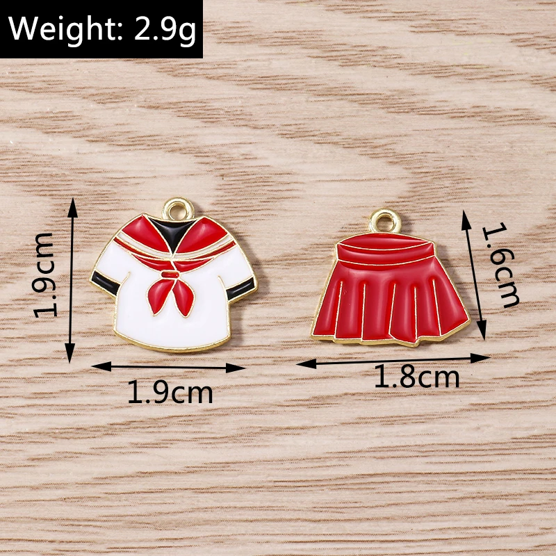 Tusember 20 Stück Emaille-Mädchen-Lolita-Kleid-Anhänger, Matrosen-Uniform-Anhänger für Ohrringe, Armbänder, Halsketten, Schmuckherstellung, Zubehör – Detail 1