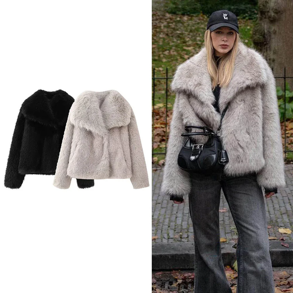 Autumn Winter New Faux Fur Toca Faux Fur Short Women's Coat