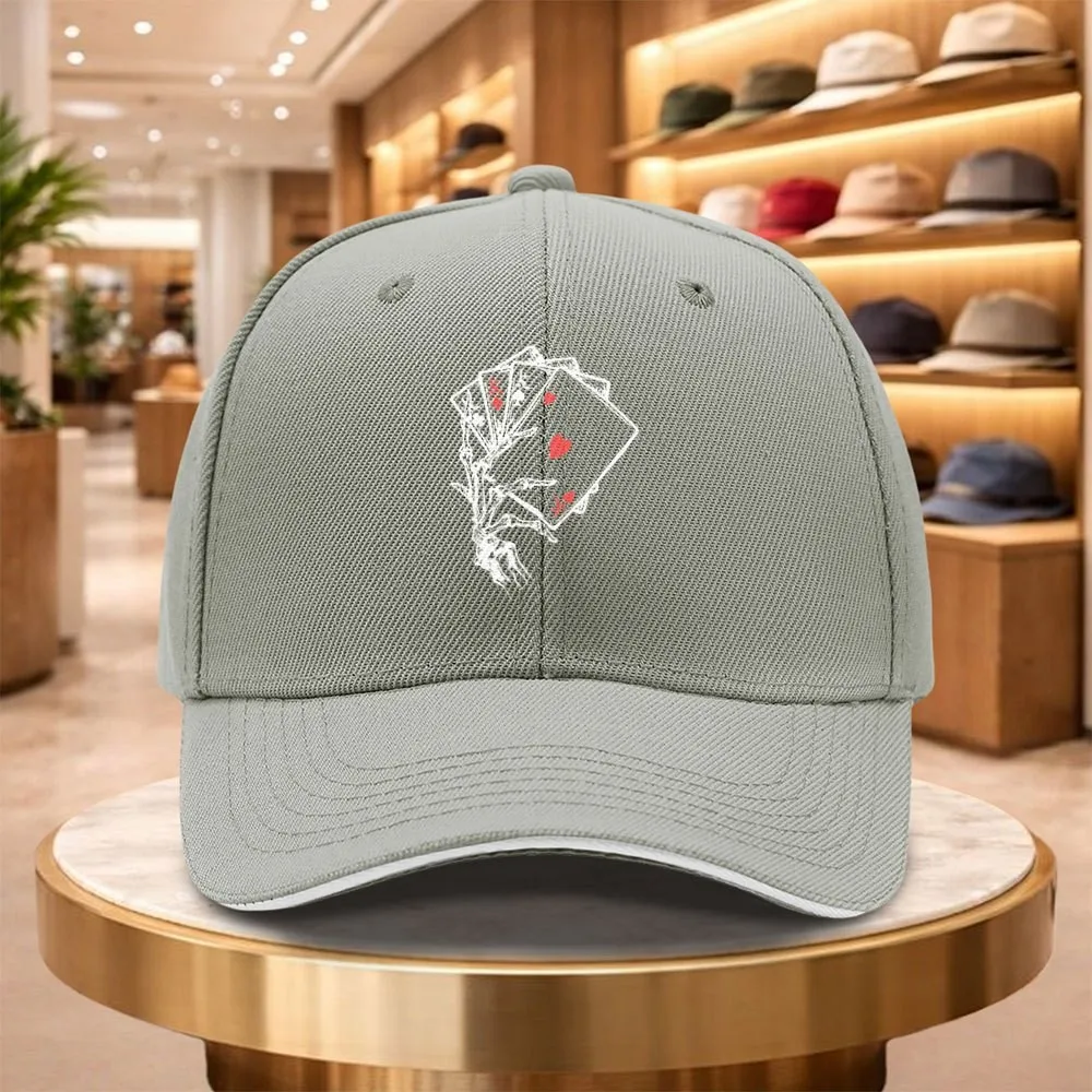 bone-de-beisebol-skeleton-poker-cards-unissex-estilo-street-com-protecao-solar-ajustavel