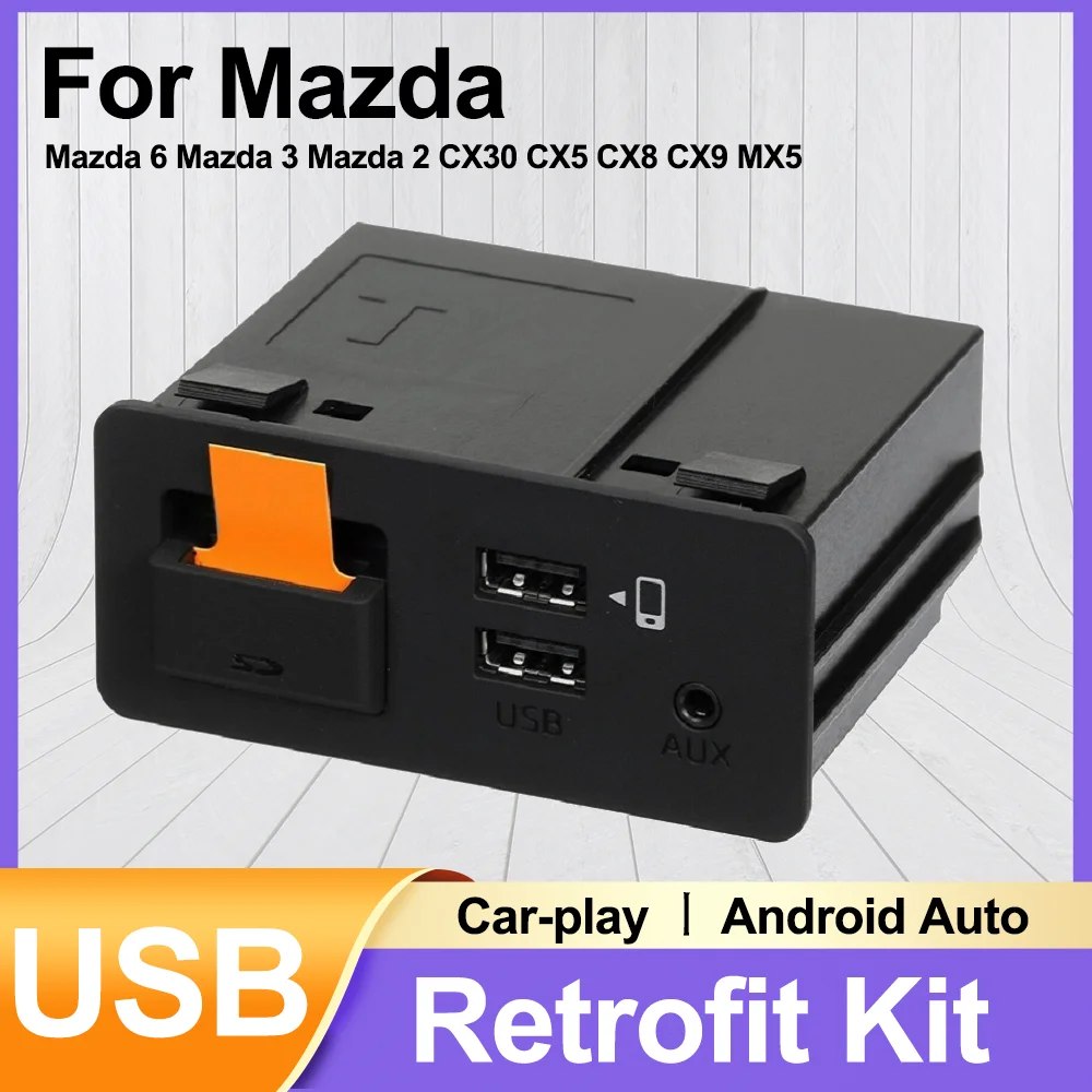 

Автомобильные запчасти, аксессуары для Carplay Android, Автомобильный USB комплект для модернизации, адаптер для Mazda 2 3 6, Mazda CX3, CX30, CX4, CX5, CX8, CX9, MX5