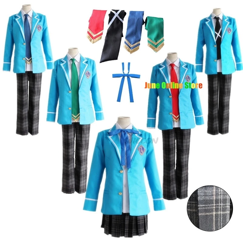 

game Ensemble Stars Cosplay Knights Tsukinaga Leo Trickstar Hokuto Hidaka Narukami Akehoshi Subaru School Uniforms JK DK suit