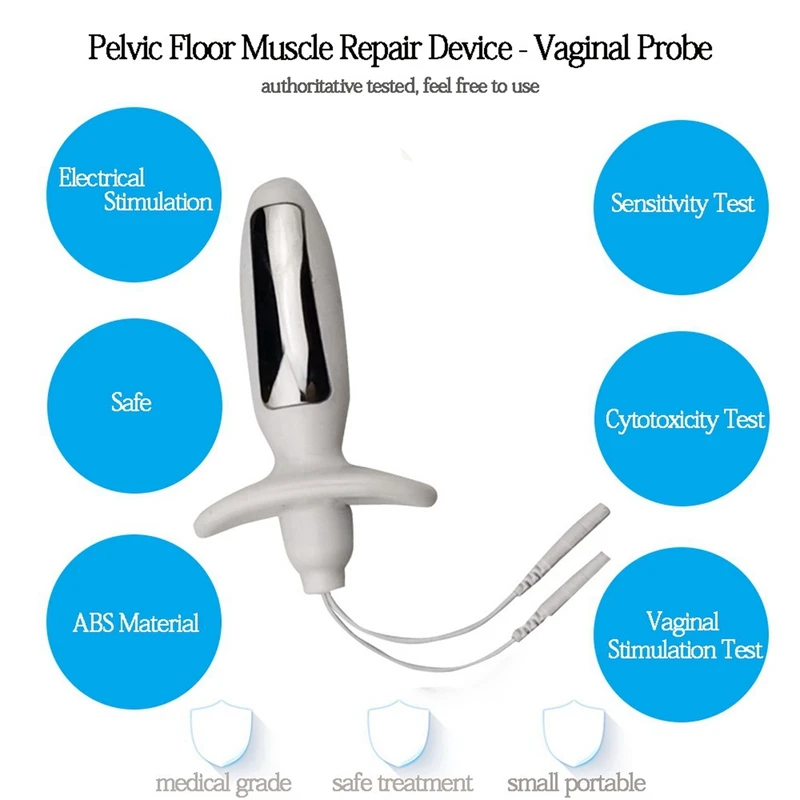 2X Vaginal Probe Electrodes For Pelvic Floor Exerciser Incontinence Use With TENS/EMS Machines Therapy Kegel Exerciser