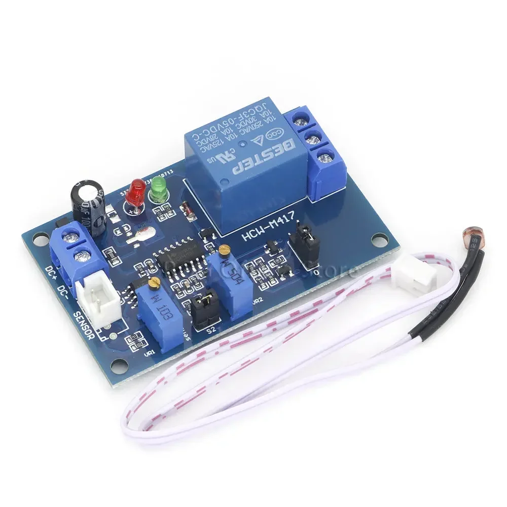 5V 12V 24V Photoresistor Relay Module Light Brightness Sensor Timer Detection Controller Switch On/Off With Wires for Car Board