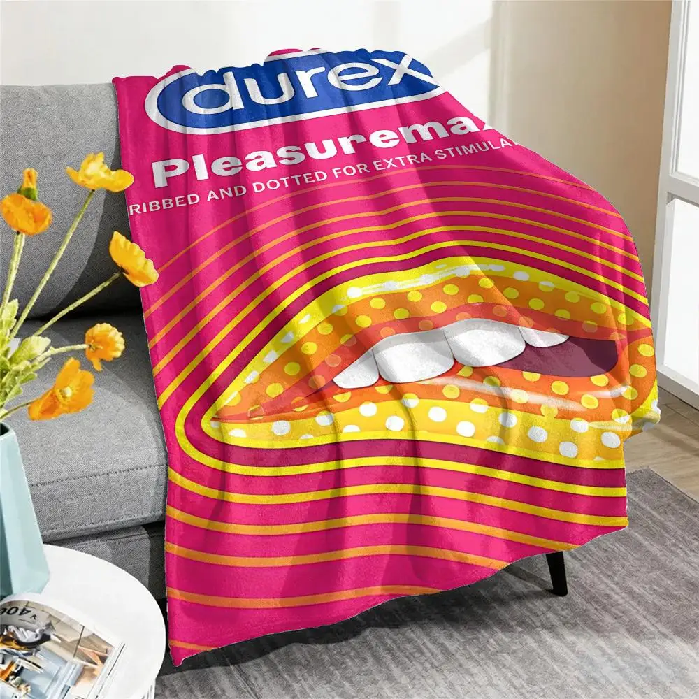 S-Sexy Condom Brand Throw Flannel AC Blanket Lightweight Nap Throw Cozy Blanket for Sofa Bed Travel Home