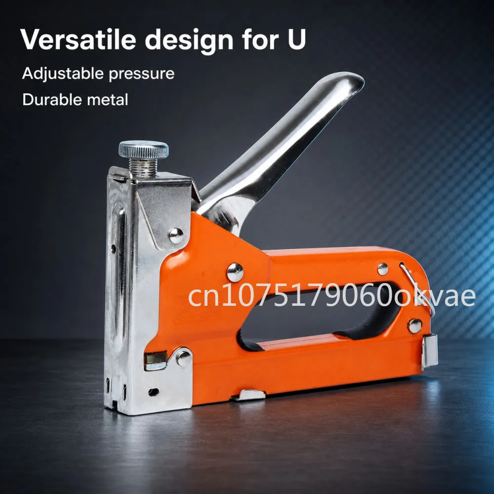Manual Staple Gun 3-in-1 Multi-purpose Nailer Tool for DIY Furniture Repair Woodworking Crafting and Framing Projects