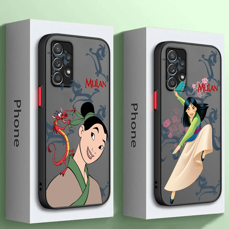 

Disney Mulan Cool Art Frosted Translucent For Samsung A53 A52 A33 A32 A51 A71 A21S A13 A73 A50 A22 A12 5G Soft Phone Case