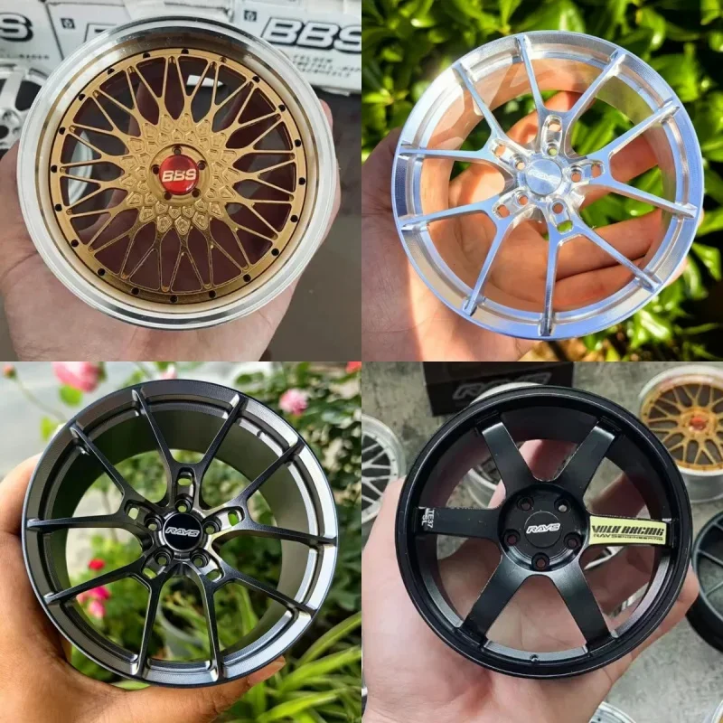 1/5 Car Model Forging Bbs Rays Metal Aluminum Edge Modification Wheel Hub Desktop Display Personalized Modification Toy