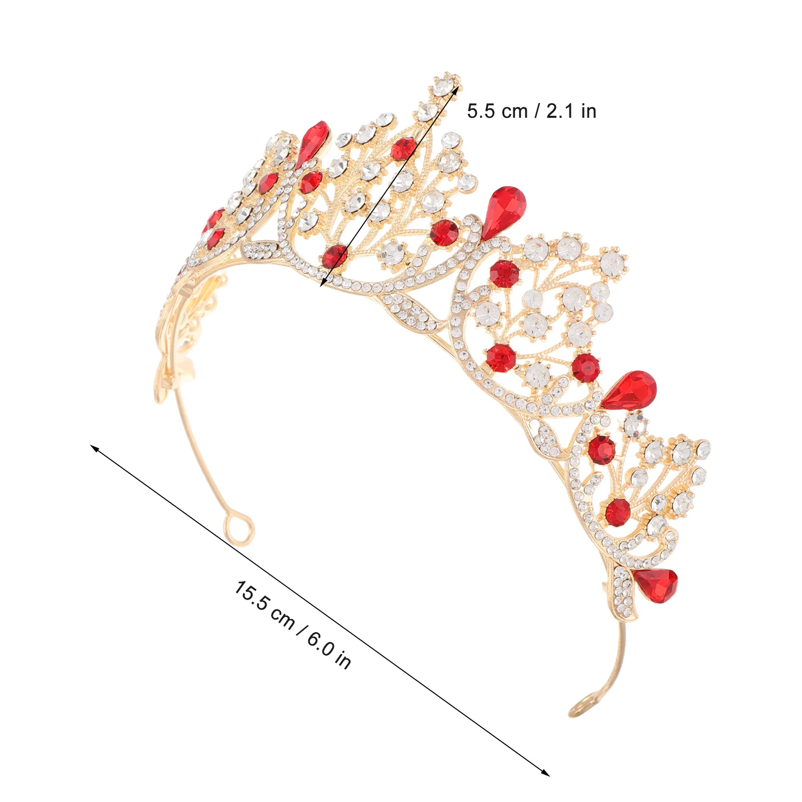 عصابة رأس تاج كريستال من حجر الراين على شكل تاج الملكة للنساء لحفلات الزفاف وحفلات التخرج وأعياد الميلاد