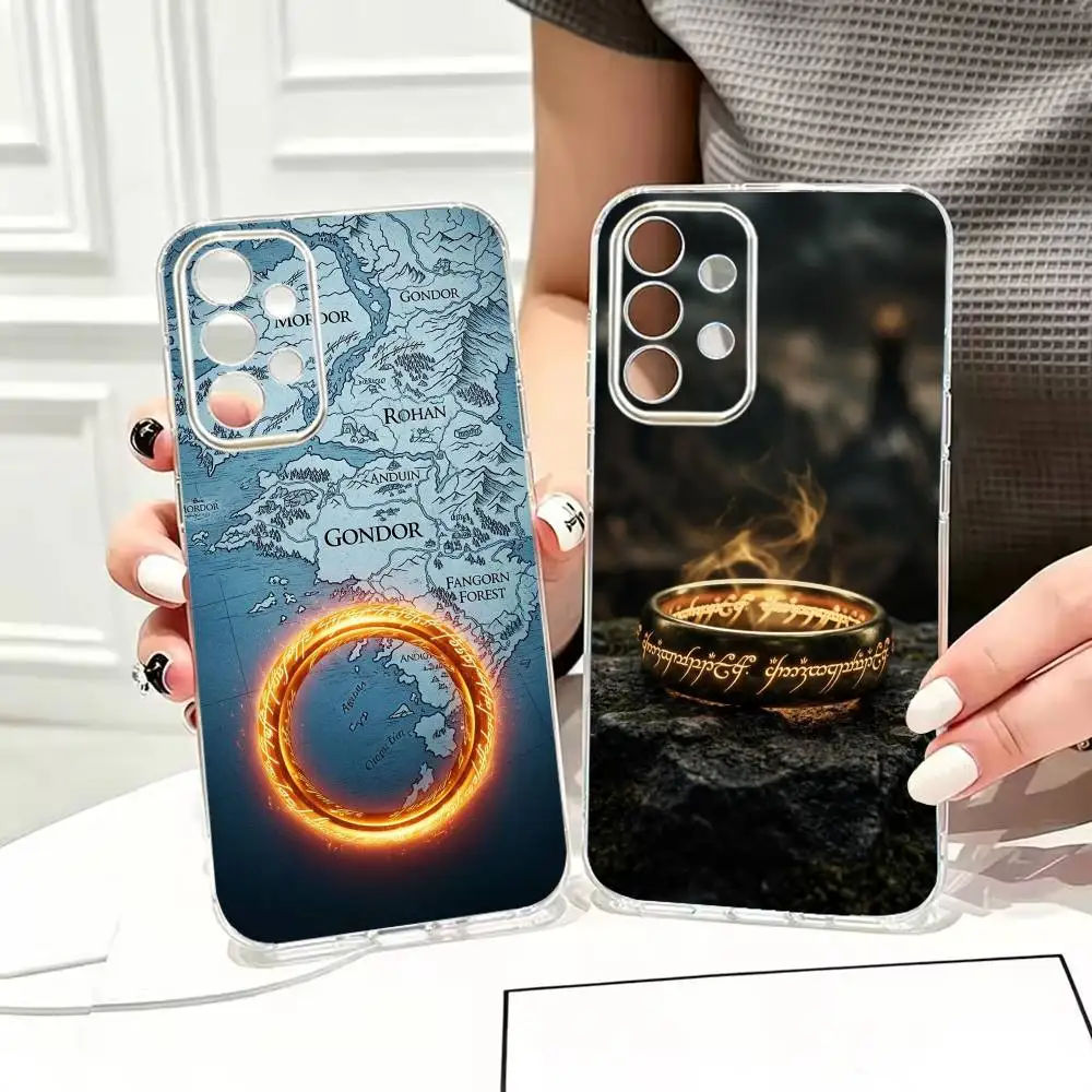 Magic map sword The Lord of the R-Rings   Phone Case For Samsung S22,23,24,25,21,10,9,Ultra,Plus,Lite Transparent Cover