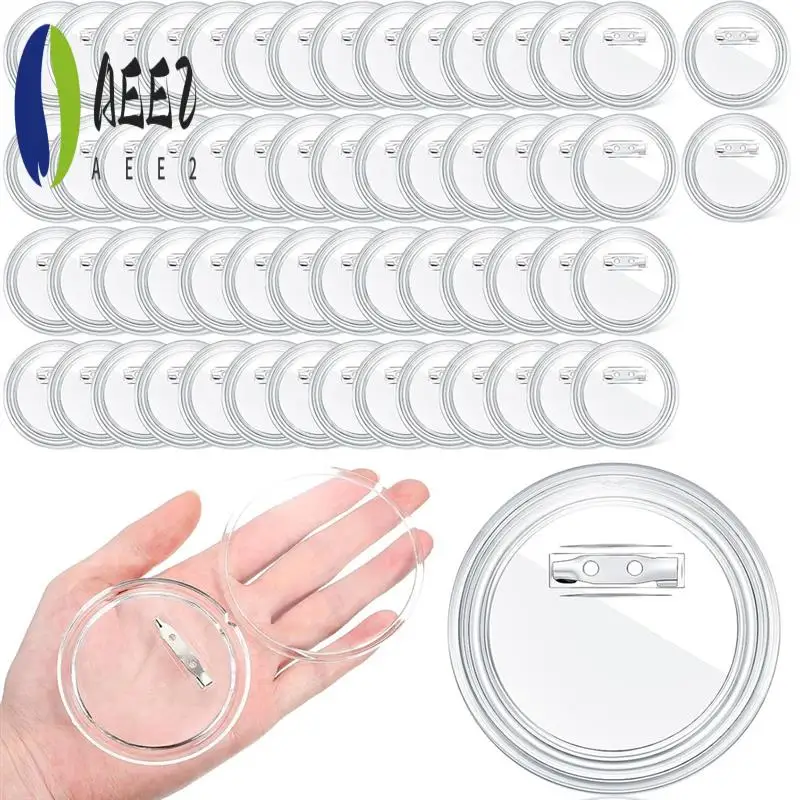 

AEE2-60 шт. 3-дюймовые прозрачные кнопки для поделок DIY фото пуговицы акриловые кнопки пустые кнопки оптом