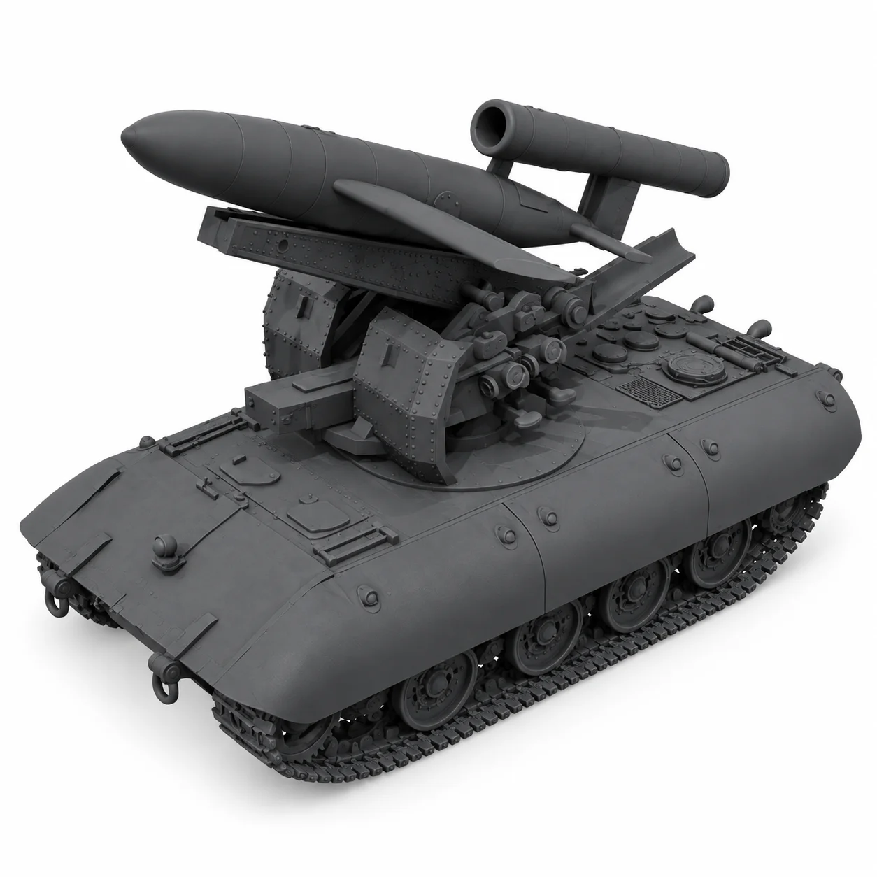 SSMODEL Multi-Scale V-1 auf E-100 German missile launcher resin model kit TSS0335