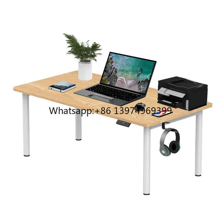 Modern Office Furniture 4-leg Office Dual Motor Desk Height Adjustable Standing Desk Electric Benching Desk