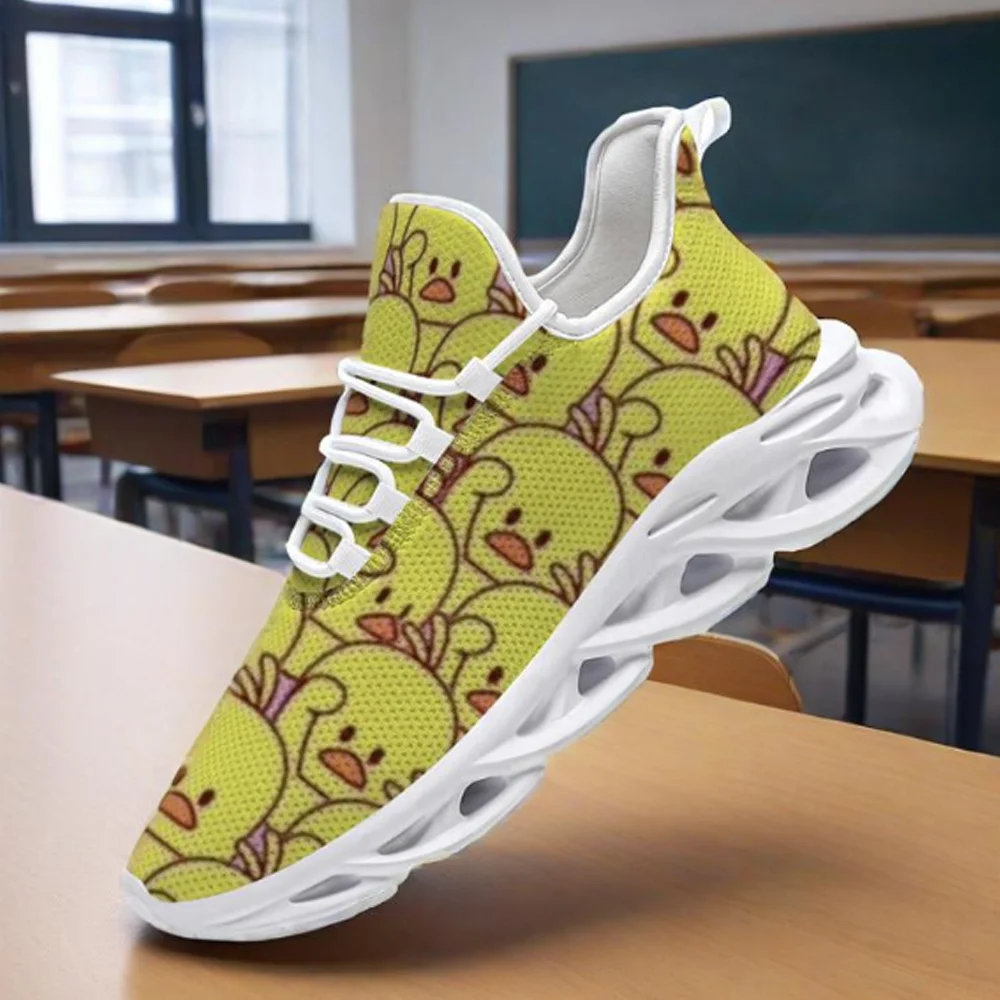 

Cartoon duck dancing casual sneakers, running shoes, lightweight mesh shoes men and women