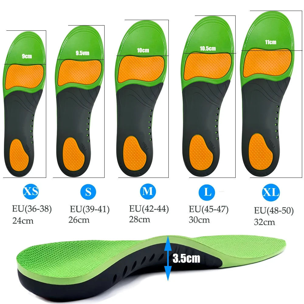 Orthopädische Einlegesohlen mit hoher Fußgewölbeunterstützung, Schuhsohle für Füße, Fußgewölbepolster, lindert Plantarfasziitis, Schmerzen, Plattfuß, Sportschuhe – Detail 9