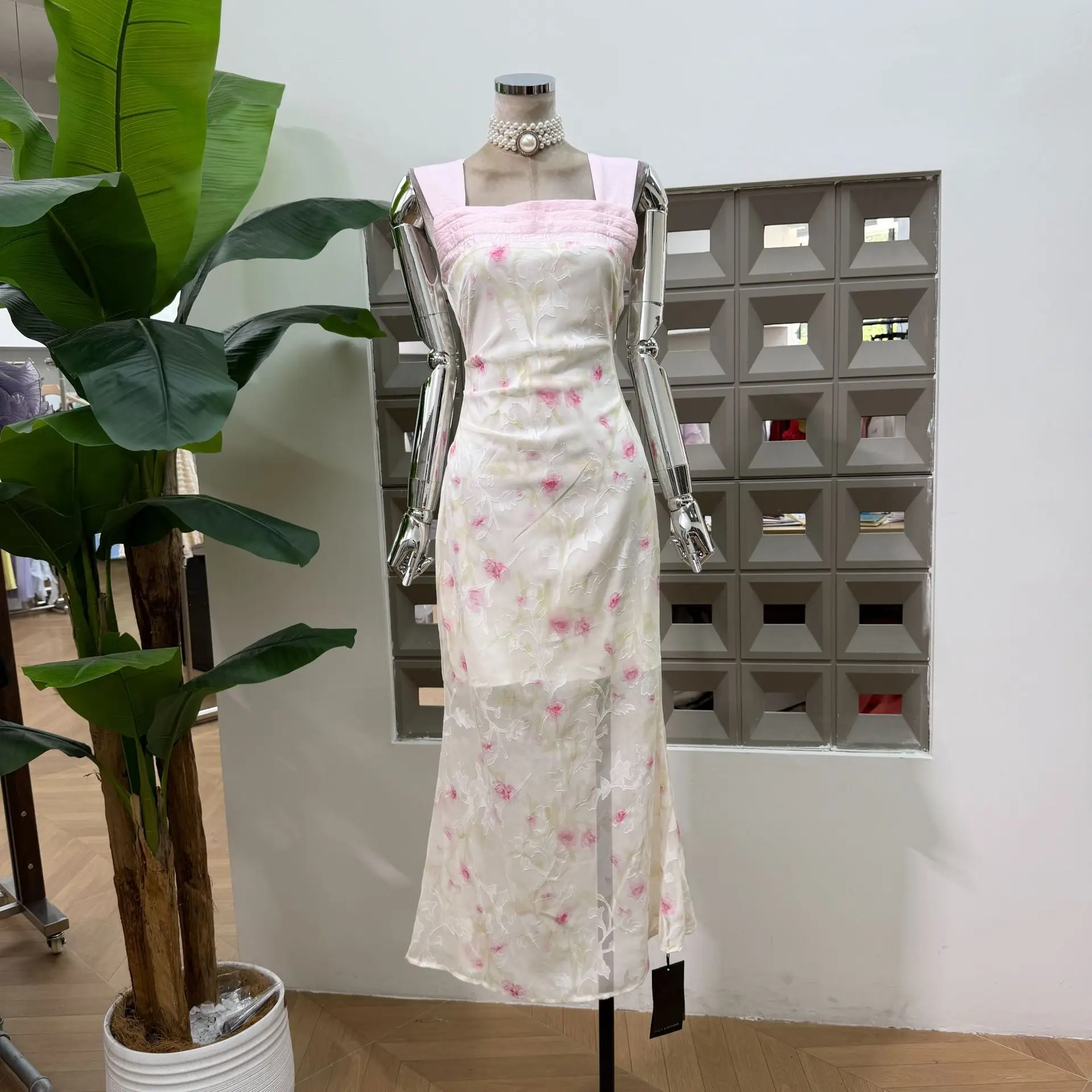 

Dresses For Women Floral Printed Long Vintage Dress Sexy Elegant Luxury Birthday Party Evening Clothes Cocktail Gowns Vestidos