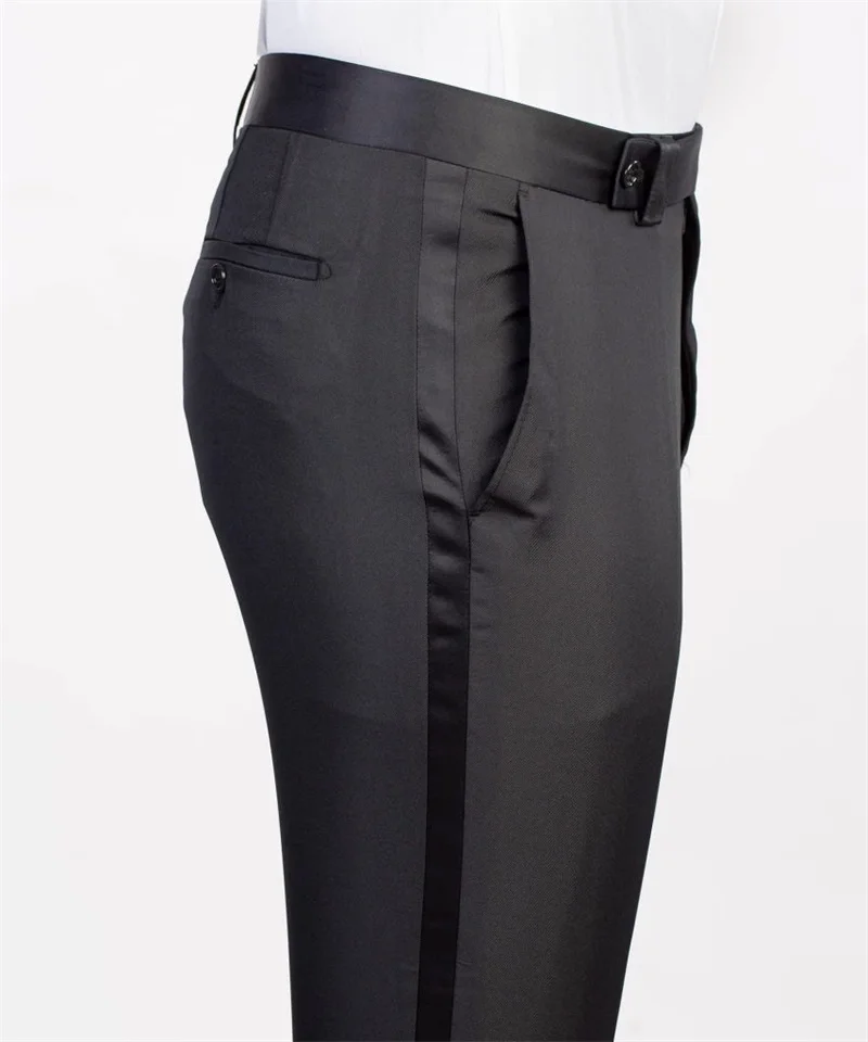 Conjunto de ternos masculinos com contas douradas, 2 peças, blazer + calças, smoking de casamento, jaqueta formal de escritório, algodão, masculino, tapete vermelho