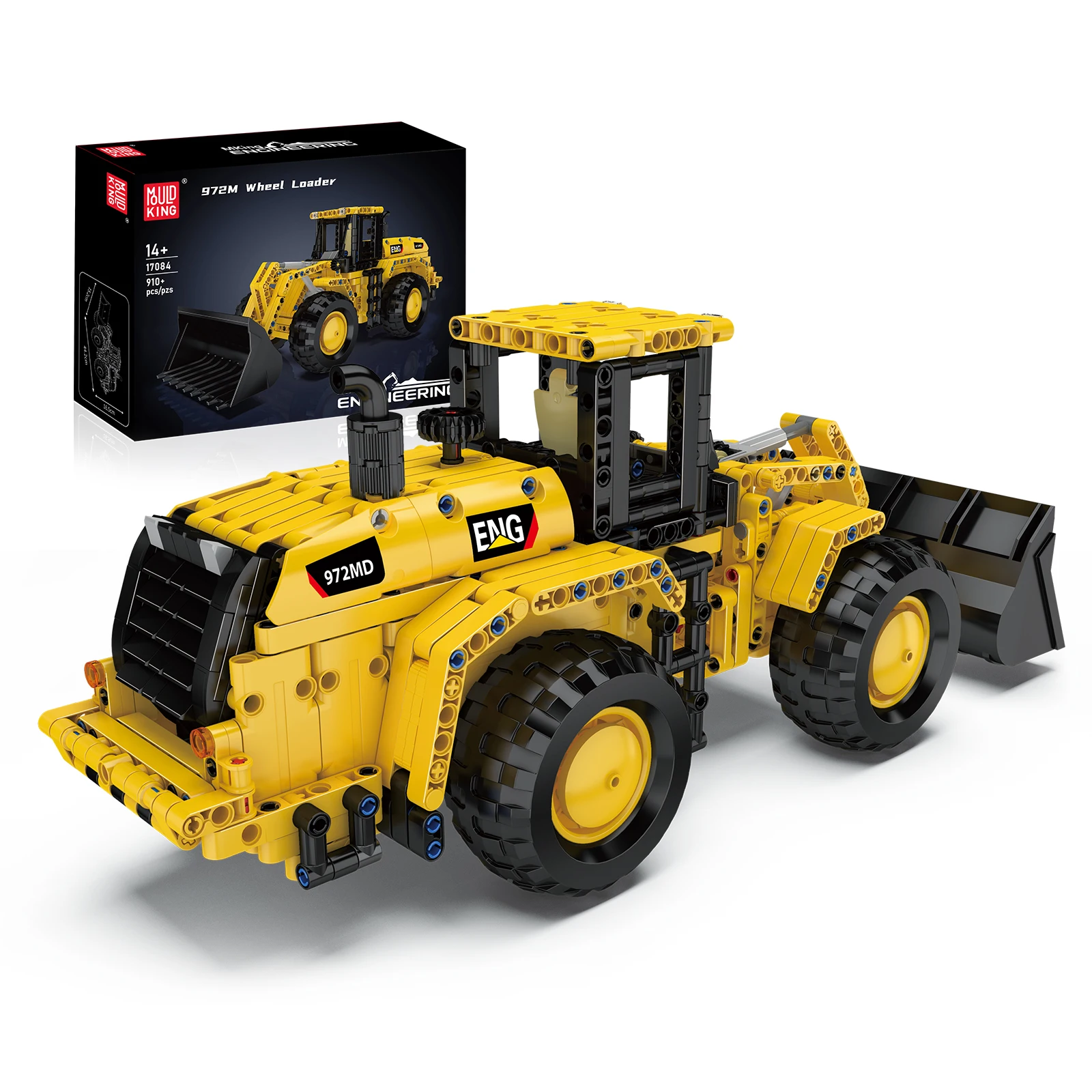 Molde King 910 unidades de mini blocos de construção DIY brinquedo de construção de carregadeira de rodas para adultos e crianças