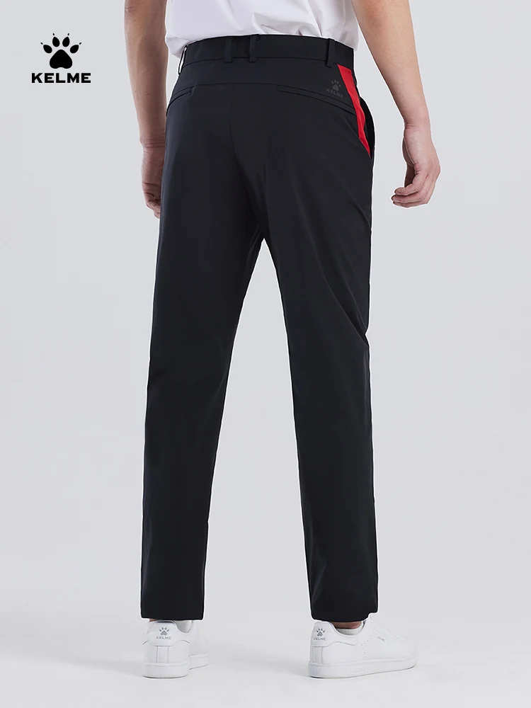 Kelme Men's Woven Straight Leg Pants Black Business Pants Outdoor Breathable Running Pants Quick Drying Yoga Pants