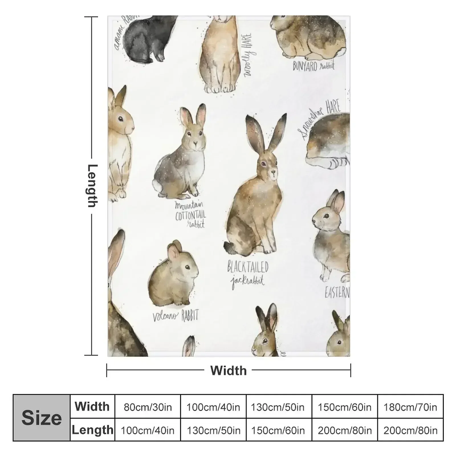 Rabbits & Hares Throw Blanket Blankets Sofas Of Decoration Bed linens Moving Hairys Decorative Beds Loose Blankets