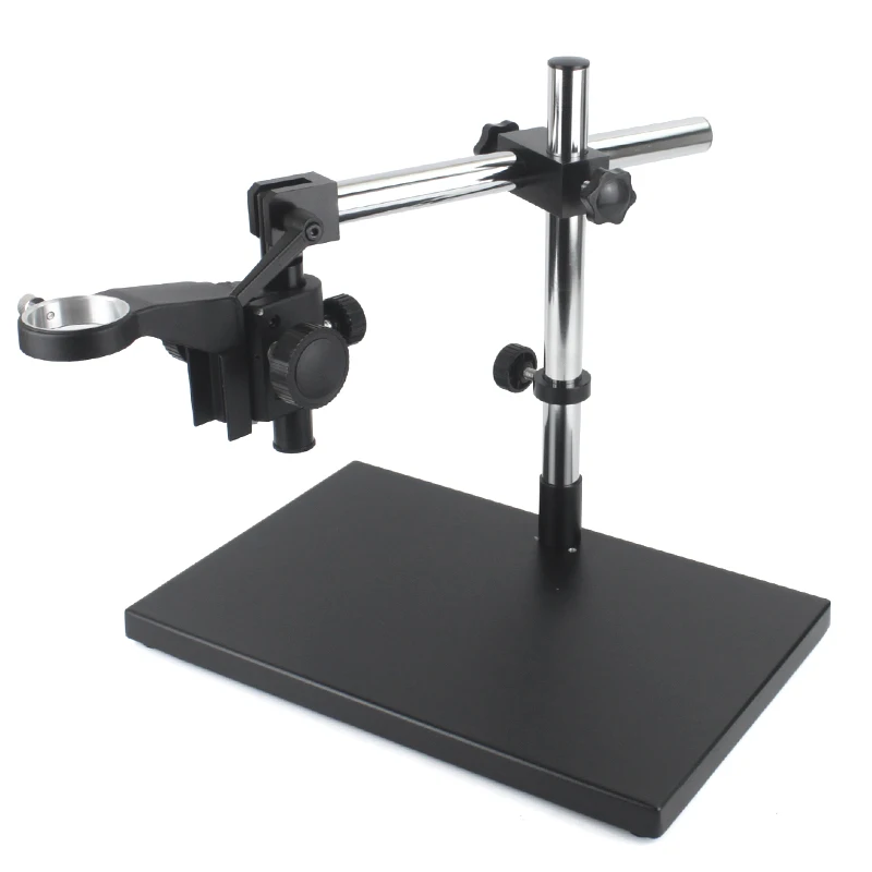 HDMI USB Video Microscope Camera Adjustable Boom Table Working Stand Holder + 50mm Ring Holder + Multi-axis Adjustable Metal Arm