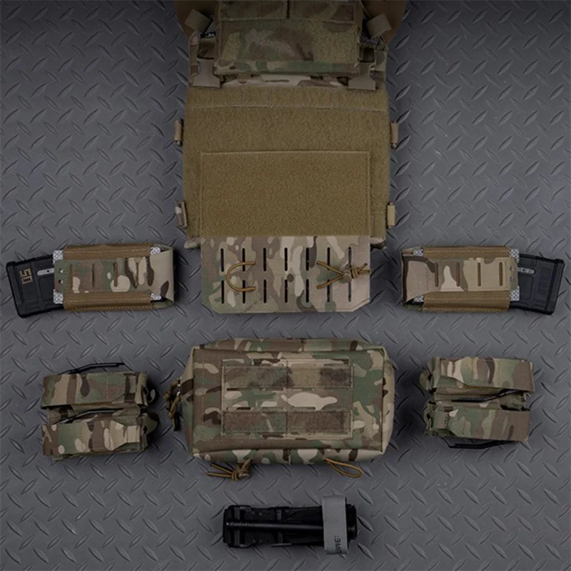 Modular Drop Panel V2 MOLLE Hook Loop Attachment Tourniquet Glove Magazine Organizer for Airsoft Hunting Chest Rig view 2